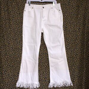 NWT | Before You | The Frayed Jeans | White | XL